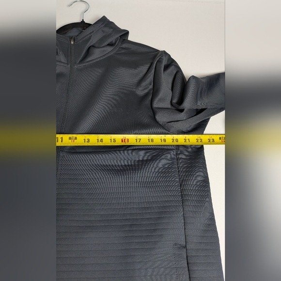 Spyder New Men's Full Zip Hoodie Sweater Gray Size M Pockets Stretchy Activewear - Picture 11 of 12